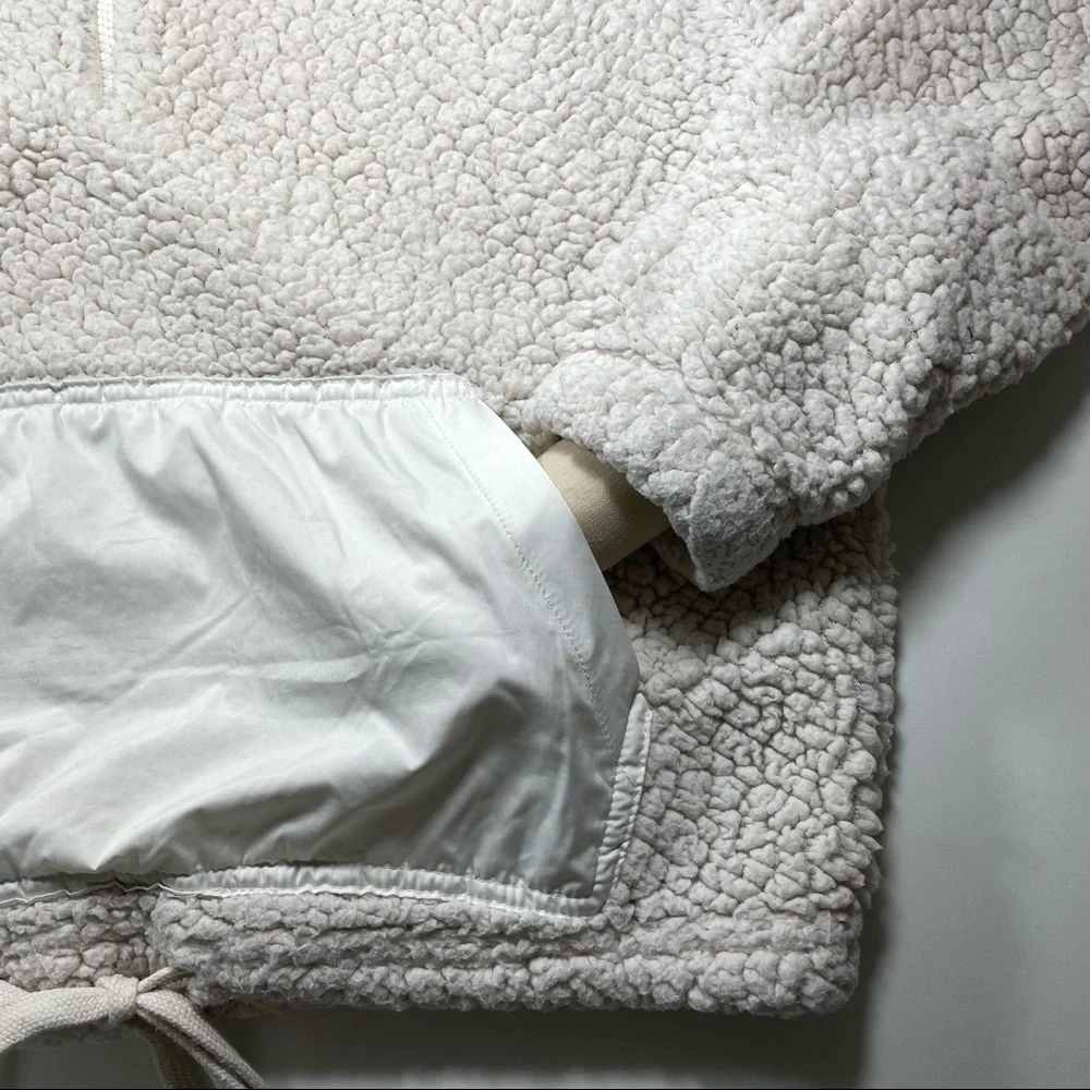 Anthropologie RD style cream color 1/2 zip sherpa pullover Size S - Picture 6 of 9